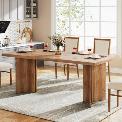 Latitude Run® Rectangular Wood Grain Dining Table & Reviews - Wayfair ...